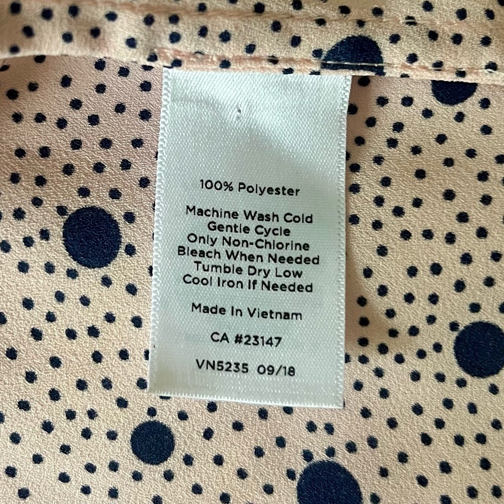 Talbots Multi Dot Shell Blouse Top - Picture 5 of 5